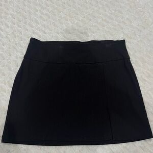 garage black mini skirt with slit